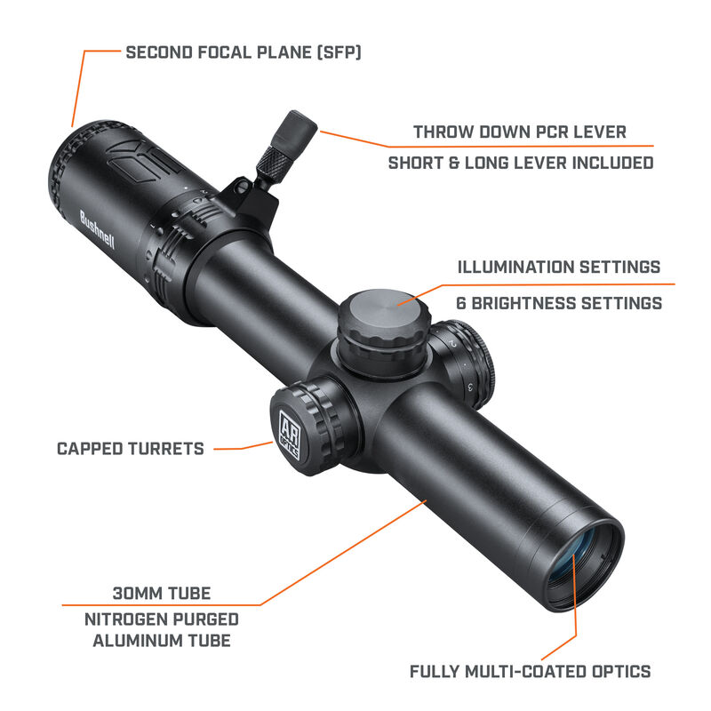 AR Optics&reg; 1-8x24 Illuminated Riflescope